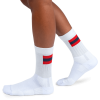 On Runningblanco/rojo calcetín de tenis